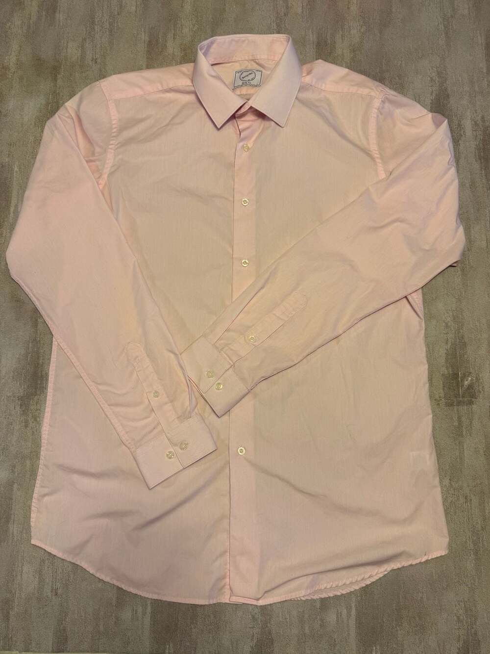 New York Bespoke Slim Fit Dress Shirt Light Pink Size 16-16.5 36/37